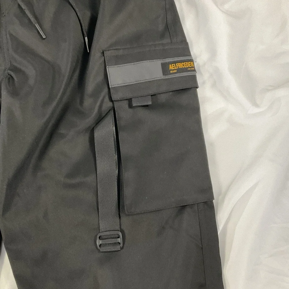 Aelfric Eden Land Combat Group Pants Mens Black Cargo Jogger Straps - Size L 337
